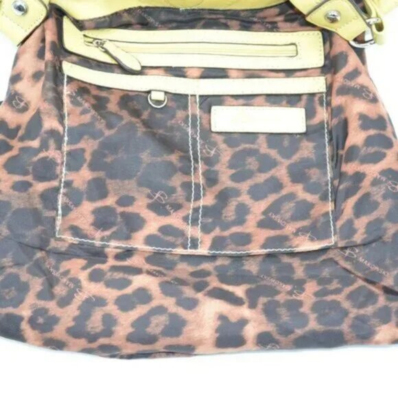 Makowsky Structured Yellow Mustard Soft Leather Silver Chain Bag Tote Purse Bag - Picture 10 of 14